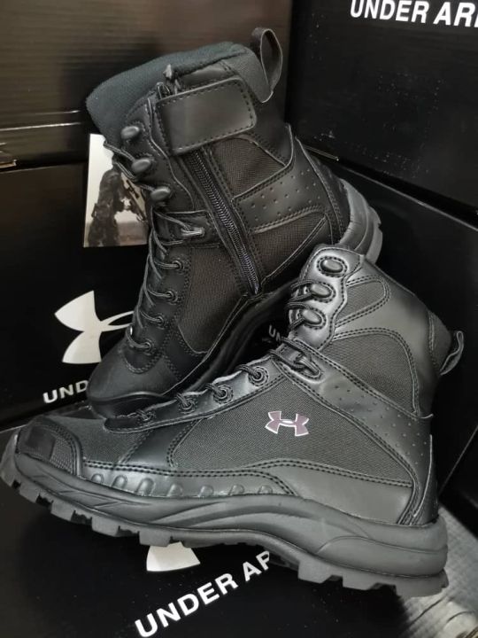 UNDER ARMOUR TACTICAL BOOTS Ankle Height Microfiber Boots Black
