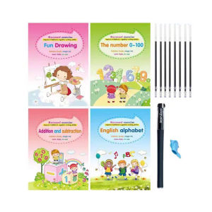 NEW 4 Books/Set Copybook Kids English Learning Calligraphy Tracing Workbook Learning Writing