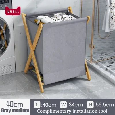 SG STOCK Quality Rattan Folding Laundry Basket Fabric Storage Basket Bathroom Laundry Basket Clothing Storage Basket
