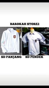 Seragam Sekolah SD Baju Putih Lengan Panjang & Pendek