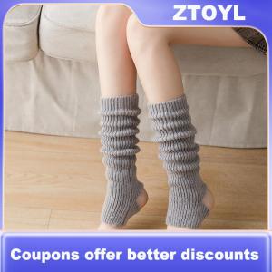 【ZTOYL】 Y2k Winter Leg Warmers Fluffy Goth Accessories Gothic Lolita Knit Long Socks Women Legs Warmers Lady Sock Gothic Stylish Legging