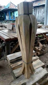 kaki meja makan kayu jati asli