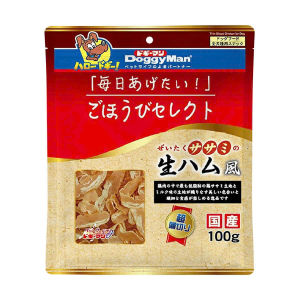 DoggyMan Giăm bông sấy vị thịt gà và thịt bò - Bánh thưởng thơm vị gà  đậm vj ngon [ Túi 100g ]