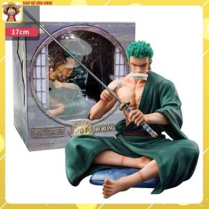 Mô hình Zoro One Piece - Zoro Ngồi Lau KIếm - Hàng Cao Cấp - Cao 17cm - Tượng Figure