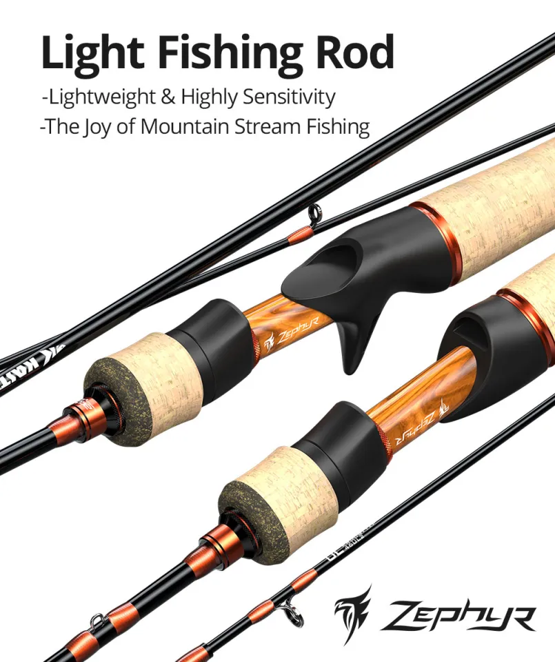 Kastking Zephyr Ultralight Spinning Casting Ul Fishing Rod 24 Ton