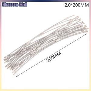 [Blossom] 20pcs dây dây móc chìa khóa dây thép không gỉ Keychain Carabiner cáp vòng chìa khóa