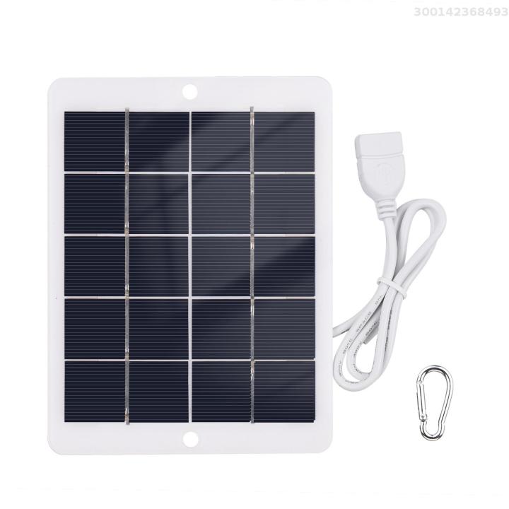 3W 5V Portable Solar Charger Waterproof Solar Panel Charger for Camping  with USB Interface for Charging Mobile Phones Mini Fans LED Light Home  Monitor