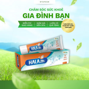 Kem bôi Hala DTA Hỗ trợ giảm ngứa nhanh hắc lào lang ben zona herpes Dùng được cho trẻ nhỏ Tuýp 20gr