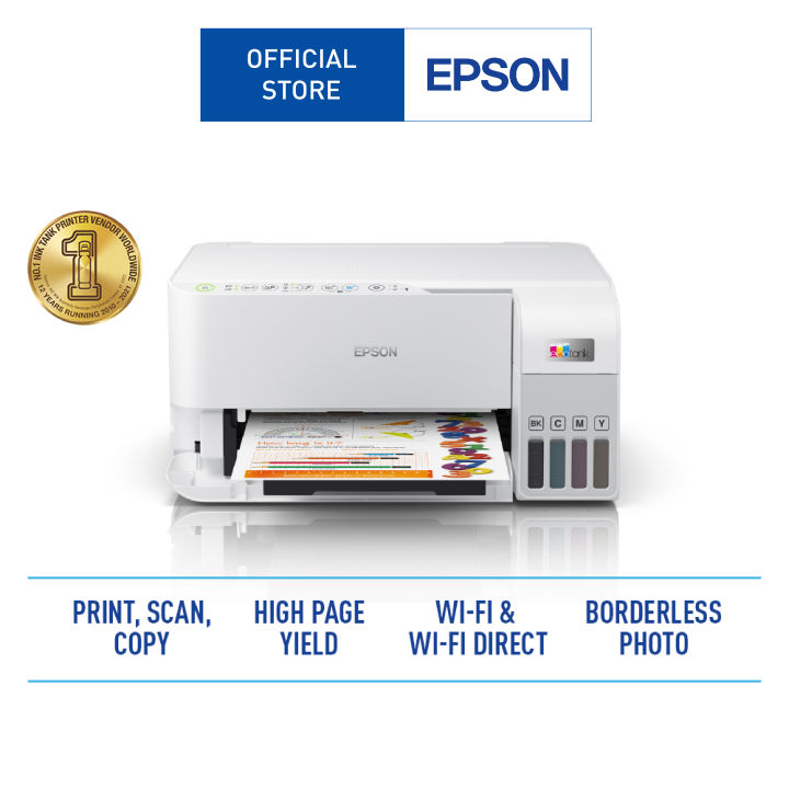 Epson EcoTank L3556 (White) A4 WiFi AllinOne Ink Tank Printer with