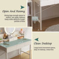 SKPLUS 60cm Bedroom Dressing Table Aesthetic Vanity Makeup Desk With Round Mirror LED Light Drawer - Fulfilled by SKPLUS. 