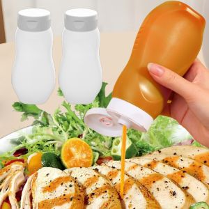 330ml Sauces Squeeze Bottles Salad Dressing Container with Lids Portable Ketchup Squeeze Bottles Leakproof Sauce Dispenser
