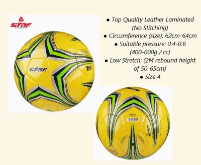 Star FB624-05 Top Quality SYNTHETIC Leather Laminated Futsal Soccer Ball Size 4 LOW BOUNCE FUTSAL BALL