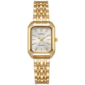 TEWUB Elegant Womens Wrist Watch Light Luxury Exquisite Quartz Wristwatch Vintage Portable Square Quartz Watch Daily Use