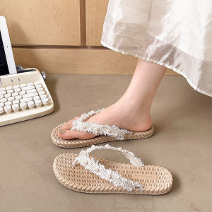 [Free Shipping] WomenS Flip-Flops 2026 Summer Outdoor Fashion Versatile Pearl Slippers Student Casual Flip-Flops For Women