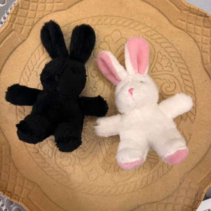 LBNDAC Ins Style Black Bunny Doll Stuffed Doll Fluffy Plush Rabbit Toys ...