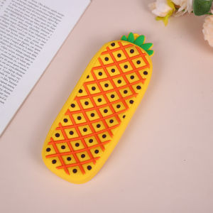 oldlaiben Silicone Pencil Case Square Stationery Storage Bag Colorful Data Cable Coin Organizer Pouch Kotak Pensel