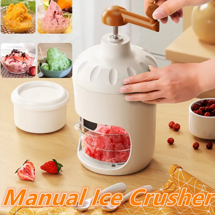 Mini Manual Ice Crusher Ice Shaver Machine Ice Breaker Household Razor ...