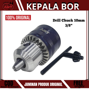 ART Kepala Mesin Bor 10 mm 13 mm x 3/8 X24 Chuck and Key x 1/2x20  / art Kunci Kepala Bor 10mm 13mm/ Drill Chuck 10mm 13mm