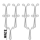 50Pcs Tighten Waist Buckle U-shaped Adjustable Snap Button Jeans Buttons No Trace Detachable Pants Clips Clothing Accessories Tool