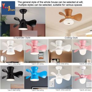 [YJ] Spot Modern Style Smart Ceiling Fan Light Creative Study Bedroom Dinner 3 Colors with Remote Control LED Fan Chandelier Chandelier Chandelier Electric Fan Ceiling Fan Light