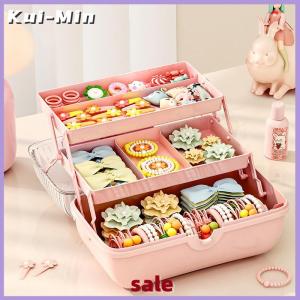 Kui-Min Multi-layer Hairpin Organizer Cute Girl Jewelry Case Head Rope Headband Display Rack Childrens Hair Accessories Storage Box