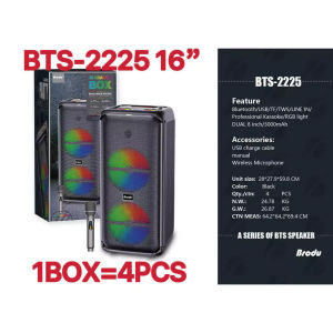BTS-2257 Bluetooth Speakers portable Sound system for party tower DJ Karaoke speaker Equipped with wireless dual microphones