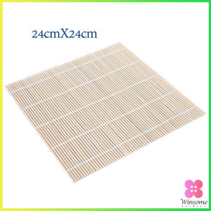 Winsome เสื่อม้วนซูชิแบบไม้ ที่ม้วนซูชิ เครื่องมือโอนิกิริ ทำจากไม้ไผ่  Sushi Bamboo Roller