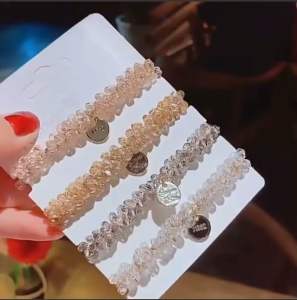 Korean Style Durable Crystal Shiny Rubber Band Hair Band