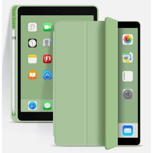 For iPad 10th Gen 10.9 2022 10.2 Inch 2021 9th Gen 8th 7th Gen Pro 11 Air 5 4 Case Cover with Pencil Holder Magnetic Smart Auto Wake Sleep Leather TPU Soft Back Shockproof Cover