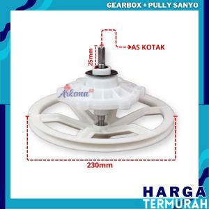 GEAR BOX SANYO SET | GEARBOX / GIRBOX / GERBOX PENCUCI PEMUTARAN 2 TABUNG SANYO
