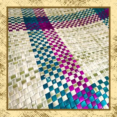 Banig Sleeping Mat Karagumoy Pandan Picnic mat Handwoven native craft bicol - Colorful woven design - Suitable for outdoor picnics and indoor use.