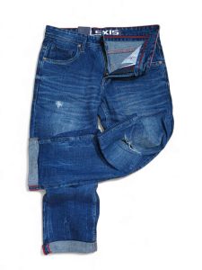 Celana Panjang Jeans Pria Dewasa Keren Sobek Bahan Melar Dan Premium Lexis Denim LEX01S