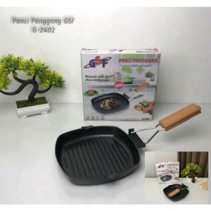 Panggangan Grill Pan GSF 2402 Teflon BBQ Sosis Bakar Anti Lengket Panci Bakaran Lipat