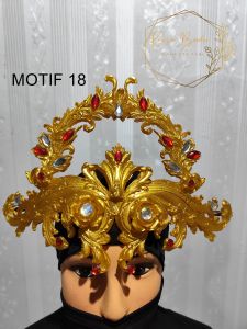 Mahkota Aksesoris Tari Hiasan Rambut Motif 18