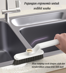 Sikat Wiper Mini Sikat Pembersih Celah Sudut Dengan Gagang 360 Derajat /Sikat Pembersih Jendela Lantai Dapur 3IN1
