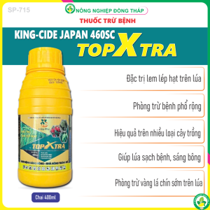 Thuốc Trừ Bệnh KING-CIDE JAPAN 460SC Hiệu TOPXTRA – Đặc Trừ: Lem Lép Hạt - Sạch Bệnh Sáng Bông Nhà Nông Trúng Giá (Chai 400ml)