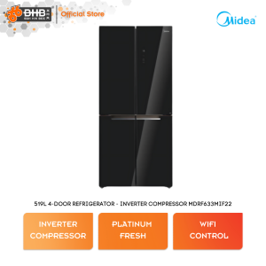 Midea 4 Door Refrigerator MDRF633MIF22 519 Litre Capacity Inverter Compressor MDRF633MIF22 Peti Ais