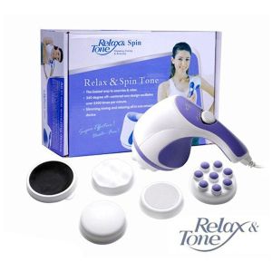 Máy Massage Cầm Tay Relax & Spin Tone 5 Đầu Đánh Tan Mỡ Bụng Tăng Cường Tuần Hoàn Máu Giảm Các Cơn Đau Nhức Nhanh Chóng