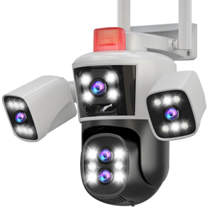 LLSEE 8K CCTV Wi Fi connection three lens 16MP 10X optical zoom safety camera used for home monitoring mobile tracking IP66 outdoor waterproof night vision IP camera