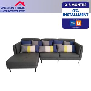 LESTER L-SHAPE SOFA with 8 PILLOWS (7 to 8 SEATER ) - WILLION HOME FURNITURE