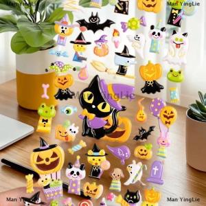 [COD] Man YingLie 1Pcs Funny Pumpkin Witch Ghost Halloween 3D Puffy Stickers Scrapbooking Decoration Journal Sticker DIY Diary Stationery Sticker