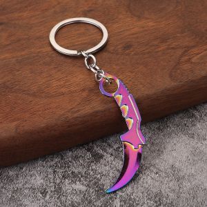Móc khóa kim loại mạ titan các loại dao trong game CS GO bayonet falchion karambit bowie