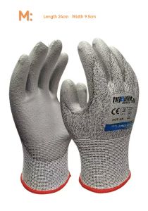1 Pair Level 5 Cut Resistant Gloves Firm Non-Slip Grip Thin& Lightweight Durable & Foam Coated Touchscreen Compatible 3D