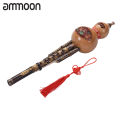 [ammoon]C Keys Bamboo Hulusi Gourd Cucurbit Flute Ethnic Musical Instrument with Case. 