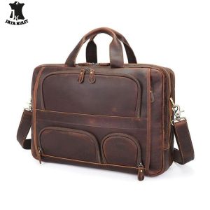 JAYA LEATHER Tas Laptop Kerja Mewah Kulit Asli Buatan Tangan Premium Quality.JK.7289Q Vintage