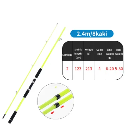 [COD] Spinning Fishing Rod Carbon Fiber Straight Handle Fishing Rod Throwing and Inserting Section Fishing Rod