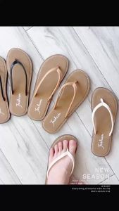 [Free Shipping] Womens Flip-Flops for Outdoor Wear 2025 Summer New Beach Sandals to Match Skirts PU Suede Womens Beach Shoes