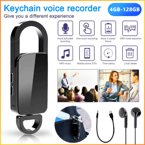 COD MiTwoo Perekam Suara Mini Dictaphone Audio Digital Voice Recorder 32GB Model Gantungan Kunci