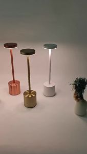 SXH Simple I-shaped iron art table lamp for living room bedroom high-end atmosphere bar outdoor restaurant rechargeable table lamp
