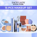 SACE LADY 15Pcs Face Makeup Set Daily Make Up Face Powder BB Cushion Mascara Eyeliner Liptint Multipurpose Women's Makeup Set. 